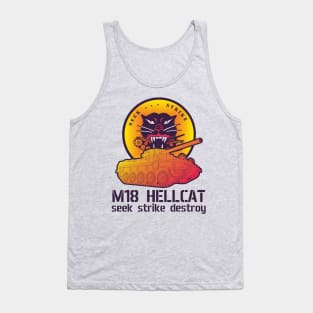 M18 Hellcat seek strike destroy in Synthwave style Tank Top